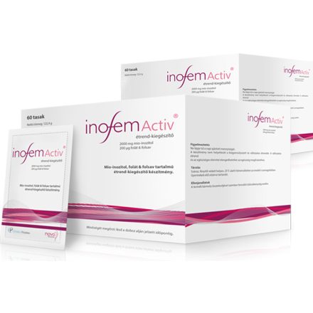 Inofem Activ inozitol, folát és folsav tartalmú étrend-kiegészítő (2 doboz) 120 tasak kedvezményes csomag